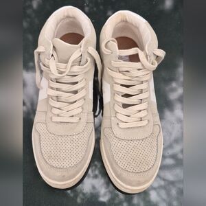 MIA Tan and White Sneakers with Breathable Design